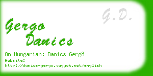 gergo danics business card